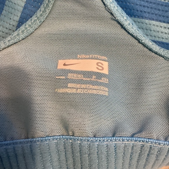 Nike Racerback Tank Top Size S Blue Fiited - Picture 6 of 7